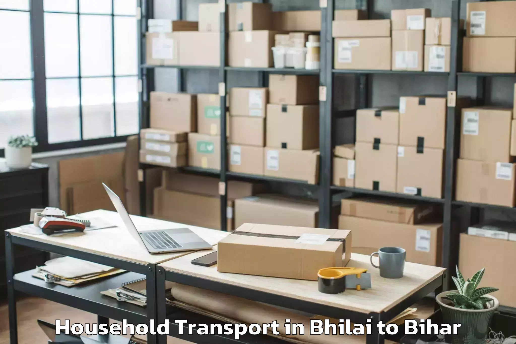 Trusted Bhilai to Lauriya Nandangarh Household Transport